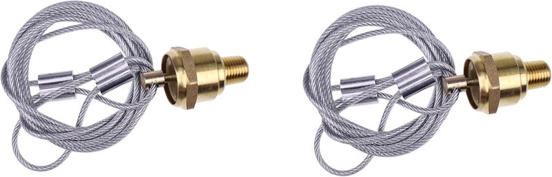 WQSING 2X 12105 TR12105 Air Tank Drain Valve 60" Cable Compatible with Haldex 1/4" NPT Air Brake Reservoir Compressor Compatible with Semi Truck N3613AD - Image 1